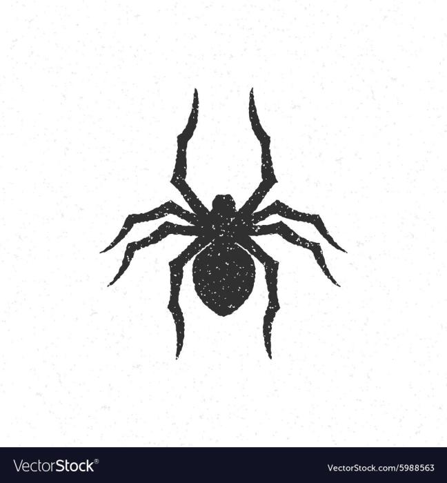 Маленькие черные пауки на белом фоне