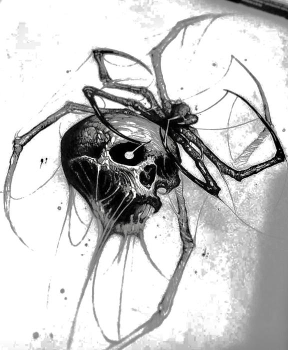 Паук набросок