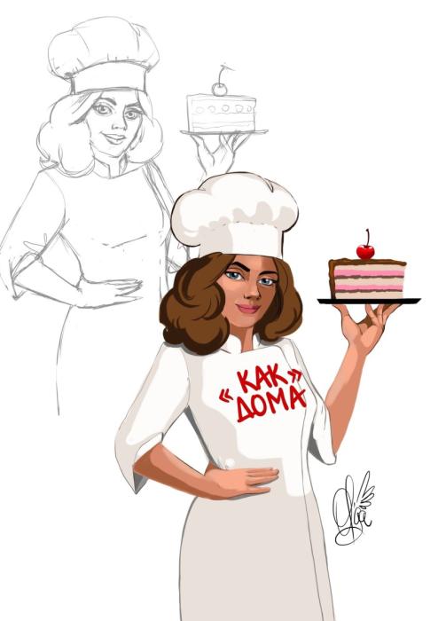 Кондитер рисунок детский