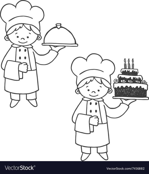 Раскраска кондитерские изделия для детей