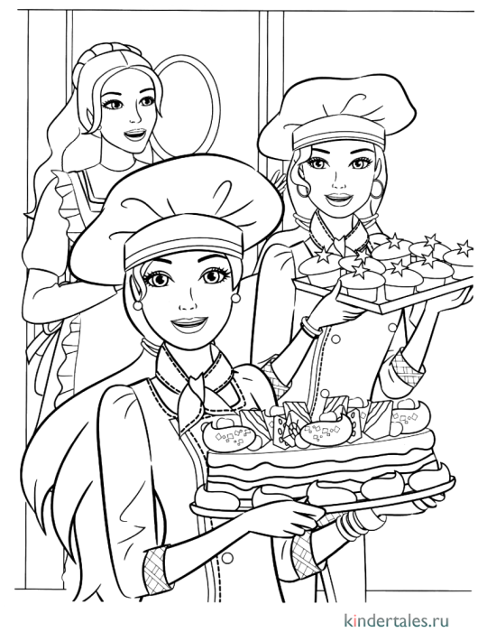 Раскраска повариха для детей