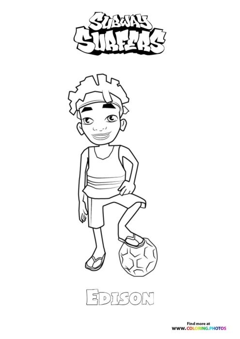 Сабвей серфер раскраска