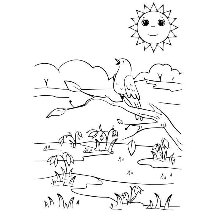 Раскраска природа