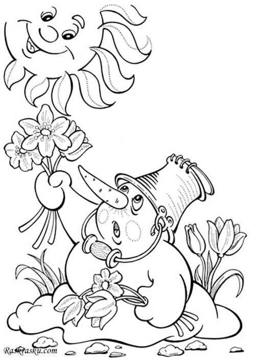 Весенние раскраски