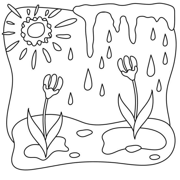 Раскраски природа красивые