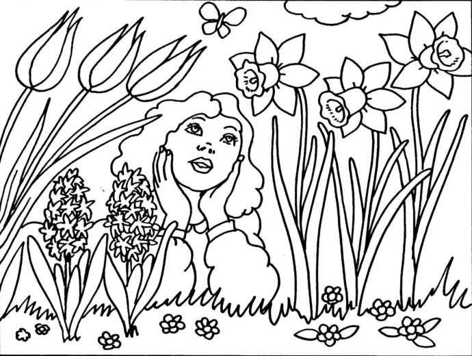 Раскраска природа для детей