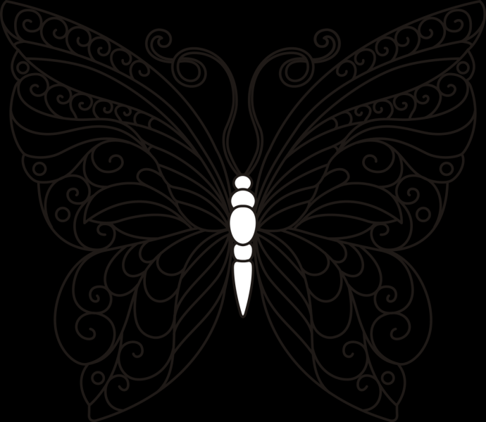 Ажурные бабочки раскраски