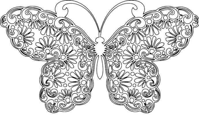 Раскраски антистресс бабочки
