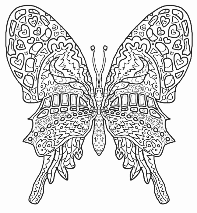Раскраски антистресс бабочки