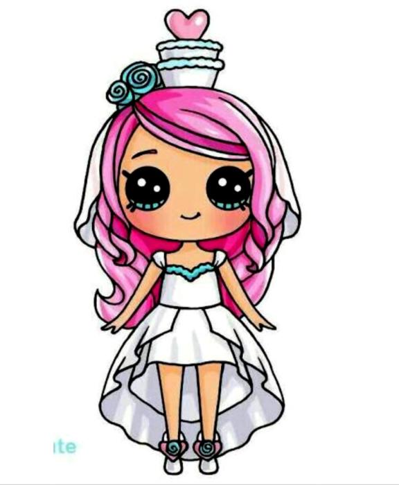 Рисунки для срисовки девочки Каваи