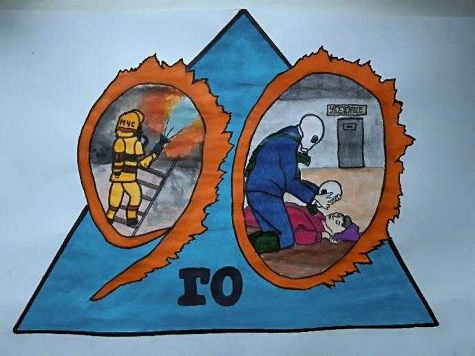 Рисунок ко Дню гражданской обороны