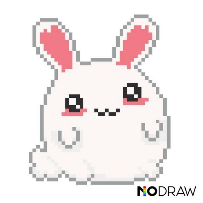 Милый зайчик по клеточкам