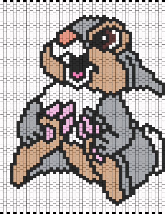 Рисунки по клеточкам кролик80