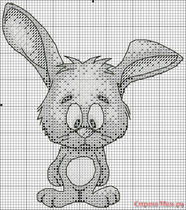 Рисование по клеточкам собака