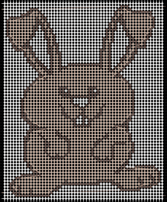 Заяц по клеточкам