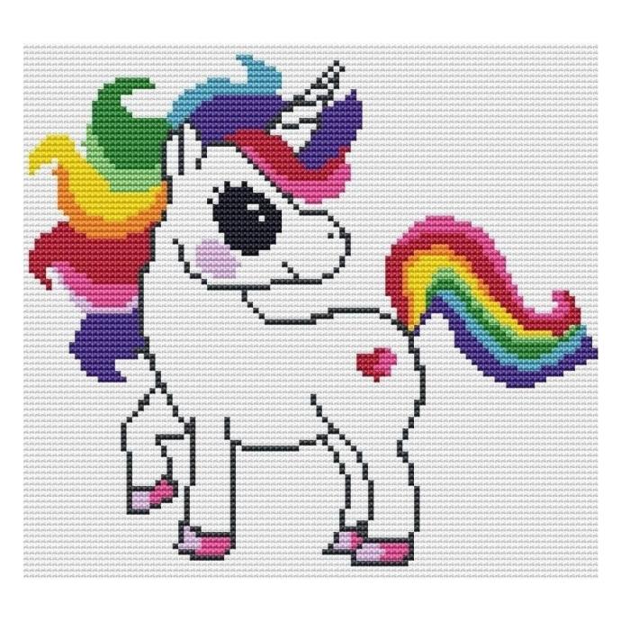 Вышивка заяц с сердечком