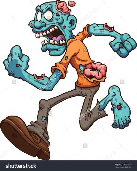 Хэллоуинские рисунки для срисовки зомби