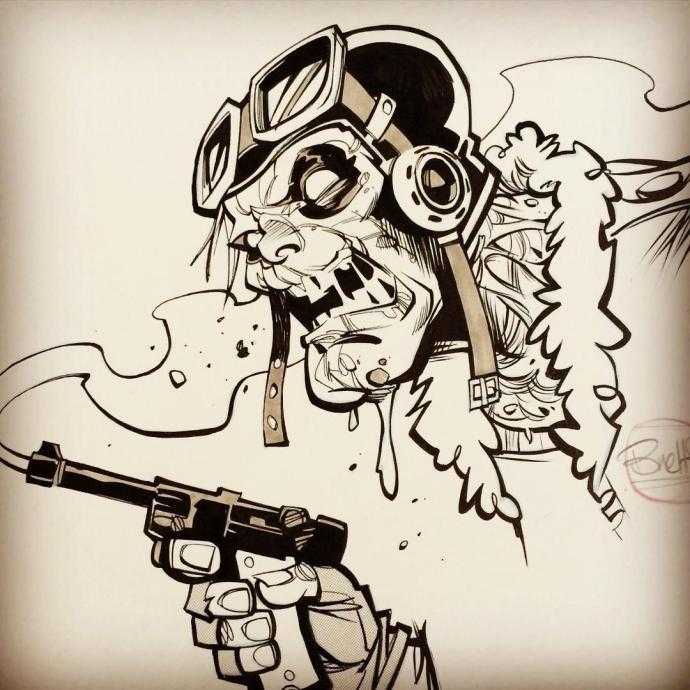 Шеф повар зомби рисунок