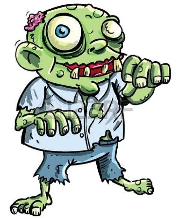 Мультяшная голова зомби