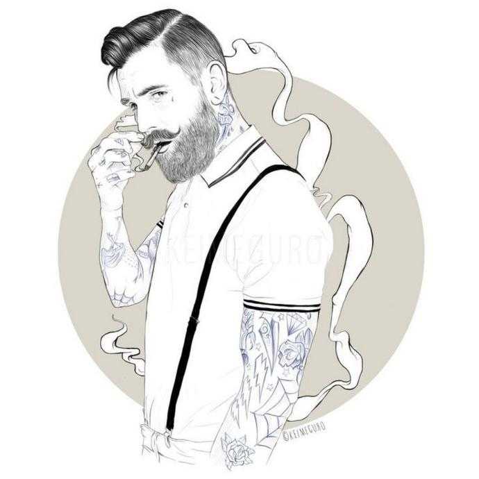 Мужчина с бородой лого