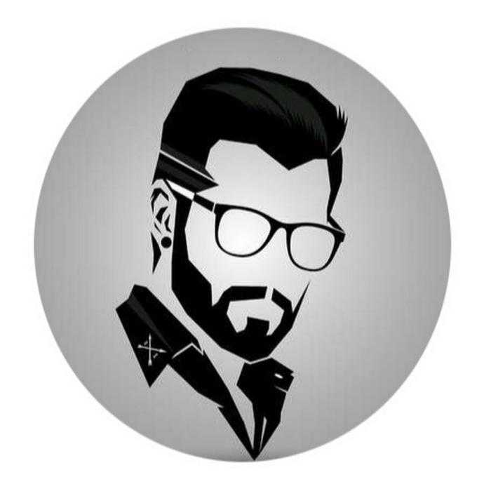 Силуэт бороды и длинные волосы