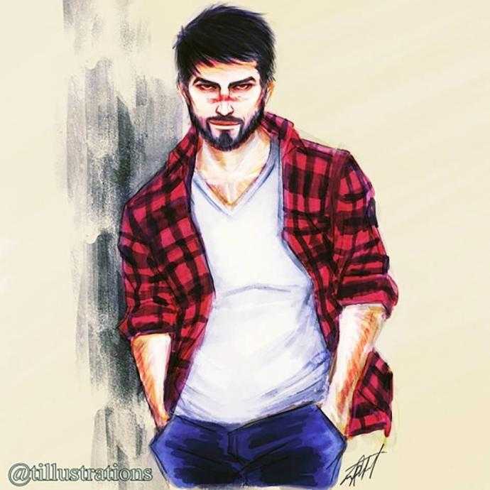 Вектор мужчина с бородой барбершоп