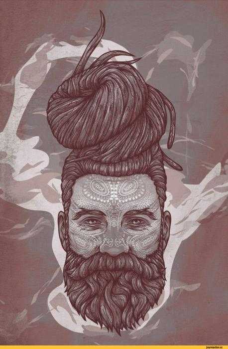 Человек с бородой арт
