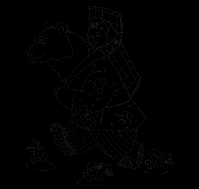 Маша и медведь сказка raskraska