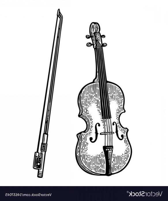 Скрипка нарисованная72