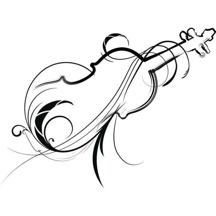 Контрабас силуэт