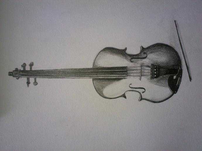 Рисунок скрипки для срисовки
