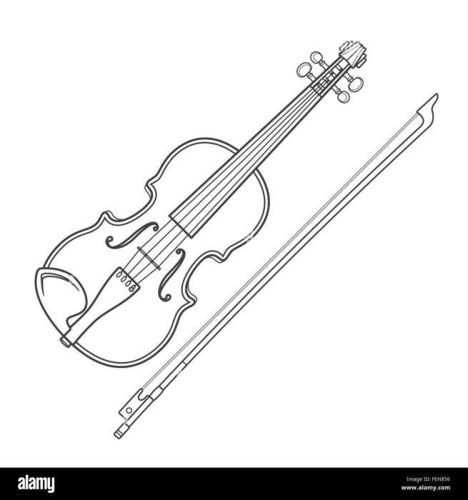 Скрипка контур