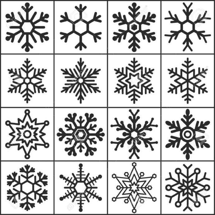 Рисование маленькие снежинок