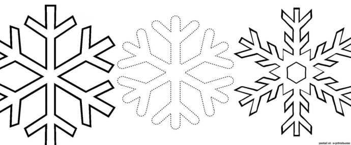 Снежинки карандашом