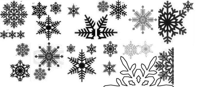 Снежинки карандашом маленькие