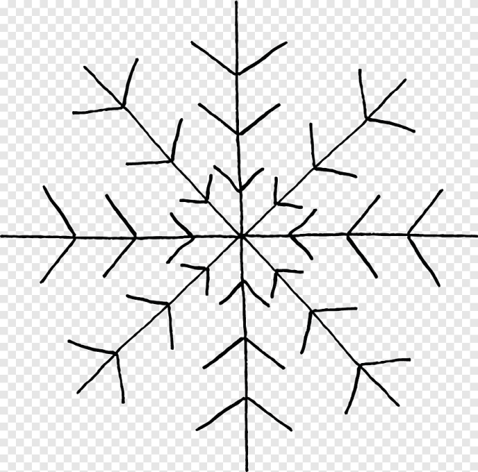 Линия из снежинок