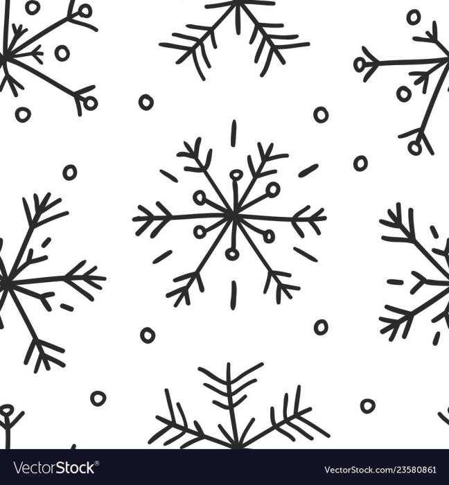 Узоры снежинок рисование