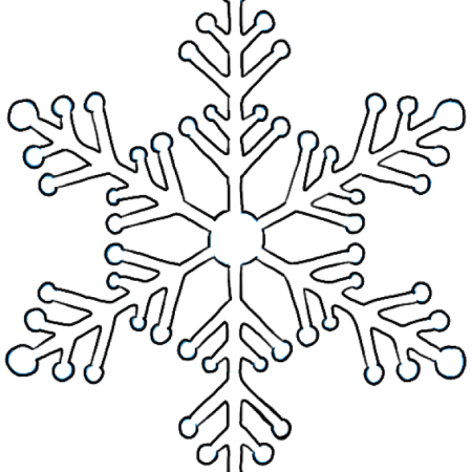 Снежинки карандашом