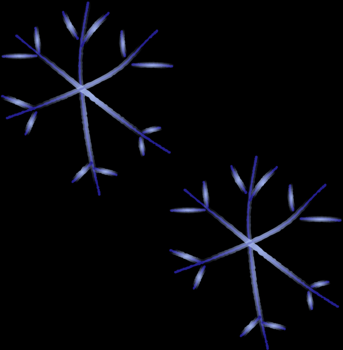 Линия из снежинок