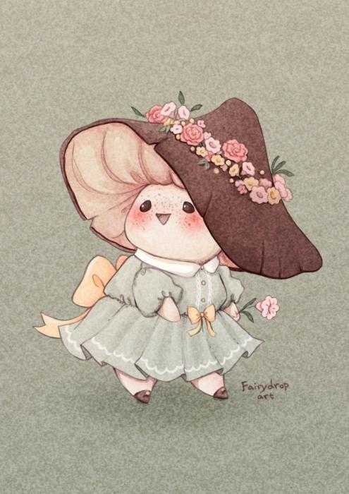 Jennie on twitter Mushroom котят