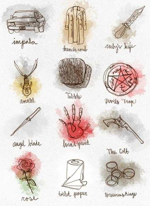 Эскизы тату в стиле сверхъестественное