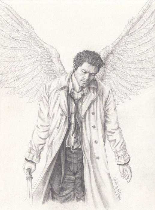 Миша Коллинз ангел Кастиэль