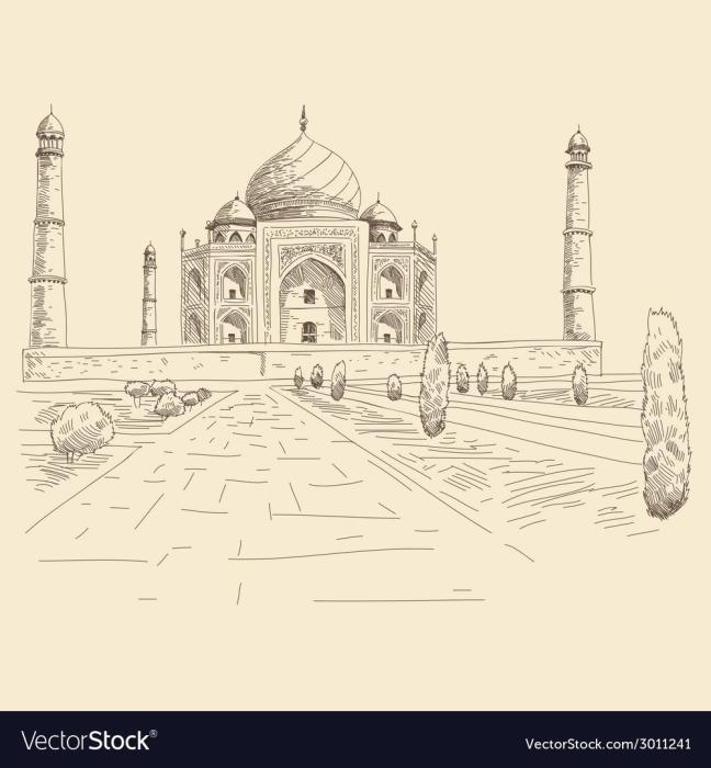0000000395 Гравюра Тадж-Махал