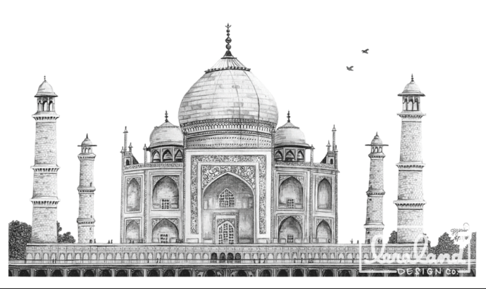 Тадж Махал скетч