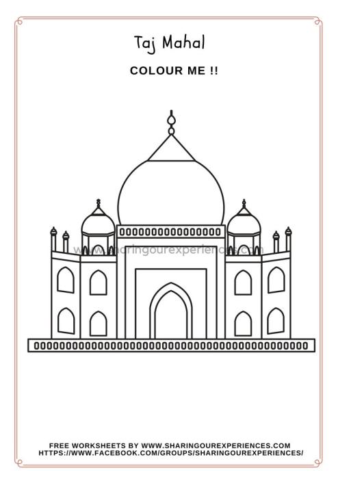 Мавзолей Тадж-Махал нарисовать