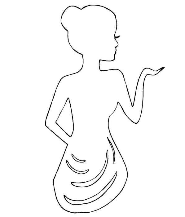 Силуэт женского лица