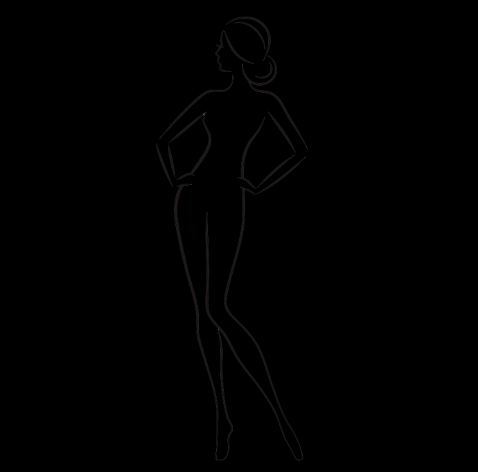 Контур женской фигуры