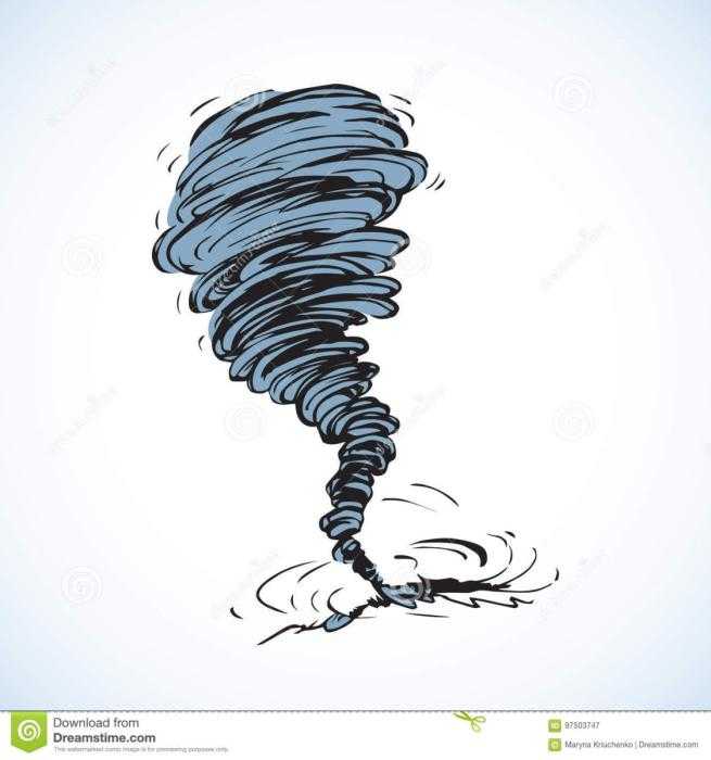 Торнадо карандашом