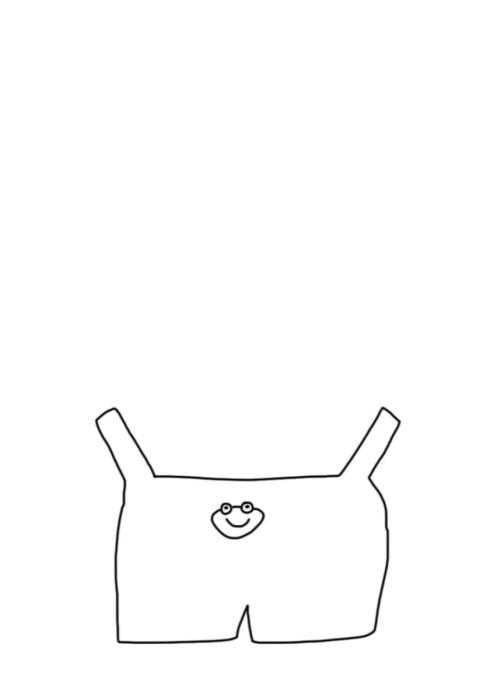 Раскраска уточка лалафанфан с одеждой