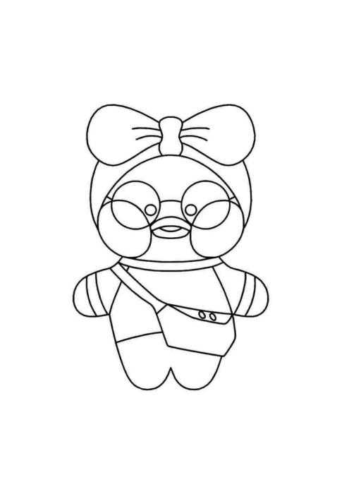 Уточка Лала фан фан раскраска